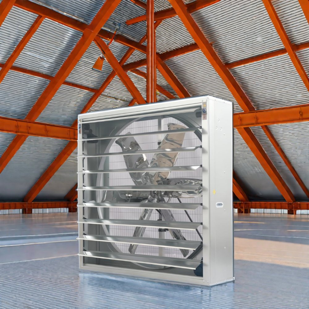 60-Inch 1.5KW 3-Phase Stainless Steel Ventilation Exhaust Fan Wall Mounted 220V/380V AC Customization Support