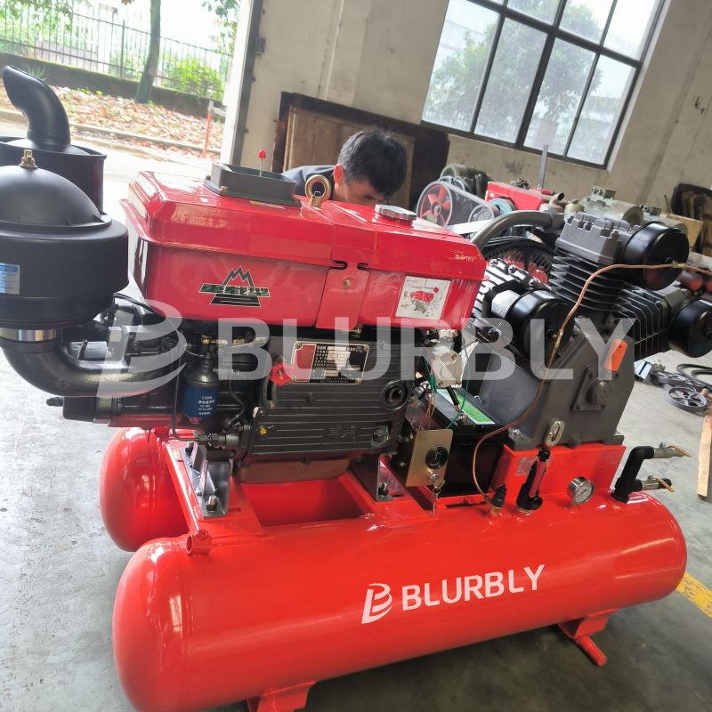 W3128 27hp 7bar 3 Cylinder Spray Paint diesel Engine Mine Piston air Compressor for Mining Compressor Prices