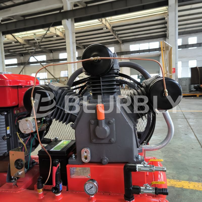 W3128 27hp 7bar 3 Cylinder Spray Paint diesel Engine Mine Piston air Compressor for Mining Compressor Prices