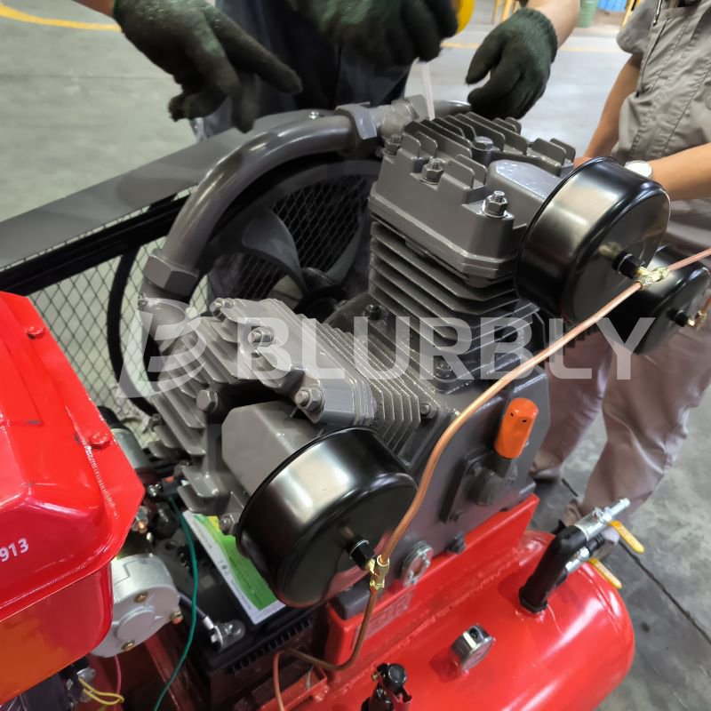 W3128 27hp 7bar 3 Cylinder Spray Paint diesel Engine Mine Piston air Compressor for Mining Compressor Prices