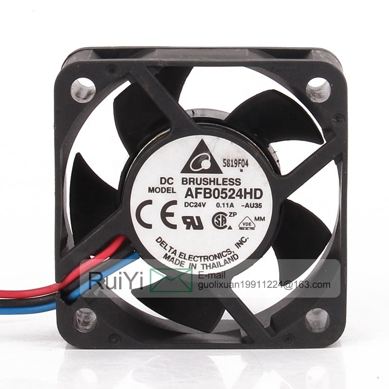 DELTA 12V 48V DC24V 0.11A EC AC 50X50X15MM 5CM 5015 Large air Volume Double Wire Silent Double Ball AFB0524HD-AU3 Cooling Fan