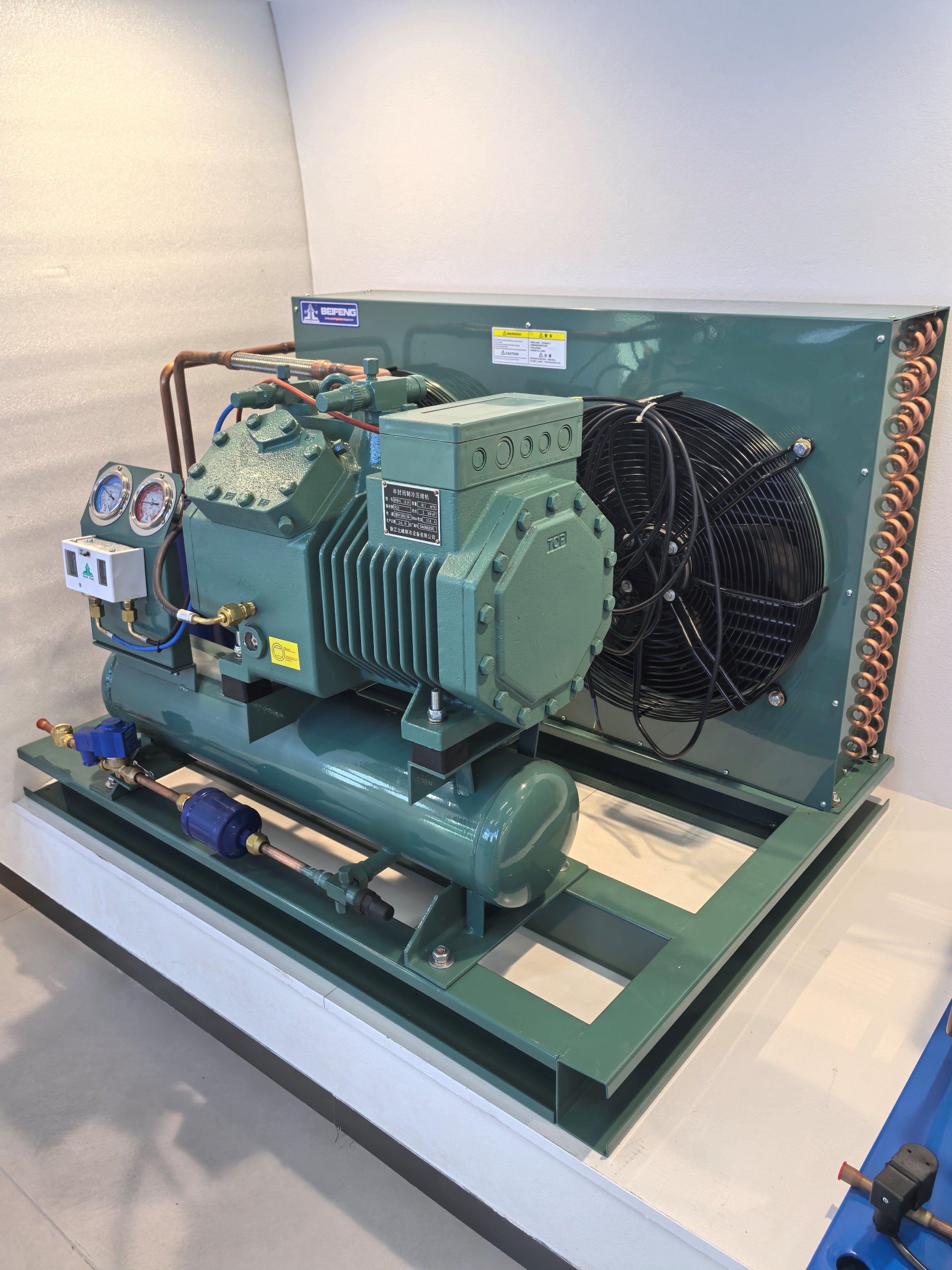BEIFENG 5 hp Good Sale Open Type Low Temperature R404a Condensing Unit for Small air Cooled Condensing China Refrigeration Unit