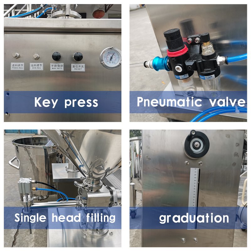 Piston Single Head 100-1000ml Semi-Automatic Hair Gel/Conditioner Filling Machine Volumetric for Water/Oil
