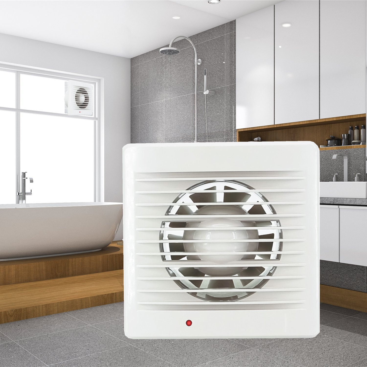 Bathroom Electric AC Exhaust Ventilator Plastic Blade Axial Blower for Home Use OEM & ODM Supported Duct Mount Ventilation Fan