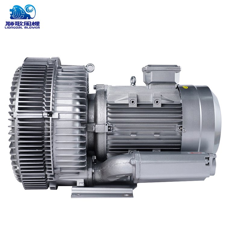 High Capacity Double Stage Three Phase 10hp 7.5kw High Pressure Ring Blower