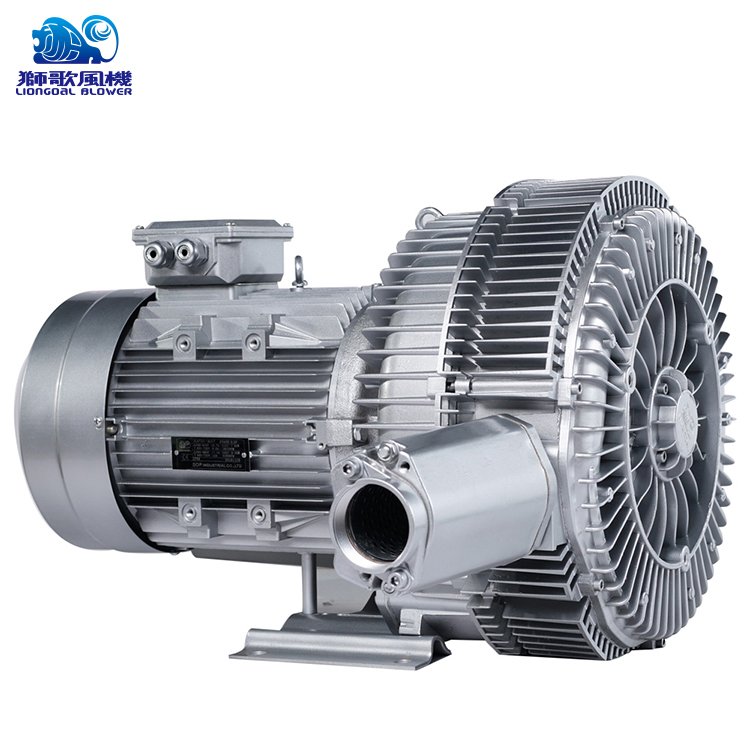 High Capacity Double Stage Three Phase 10hp 7.5kw High Pressure Ring Blower