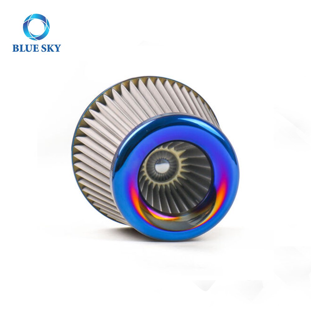 76mm 3inch Power Flow Cold Racing Car Air Filter Auto Parts Compatible with Racing Air Intake Sports Car Air Filter