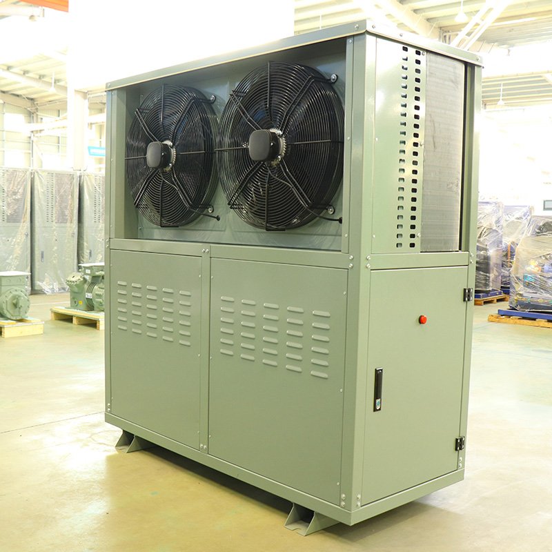 New Design 20hp Air Cooled Condensing Unit for Cold Room Low Noise DC 12V Maintenance Automatic with Core Pump & Engine
