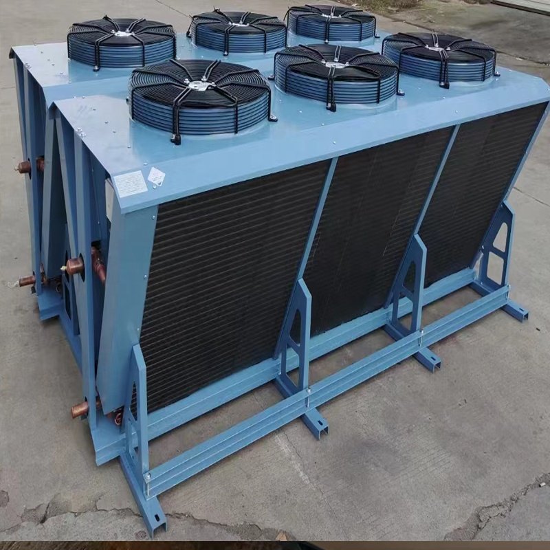Factory Price Four Fans Air Cooled Condensing Unit Low Temperature Condensing Unit Evaporator and Condensing Unit