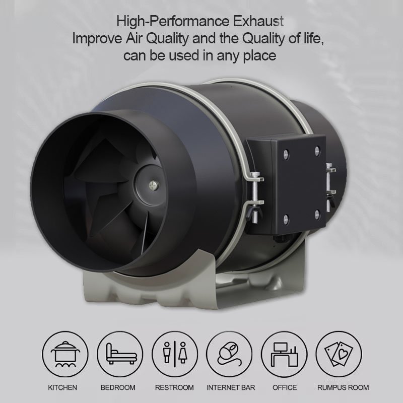 New EC Motot 150mm 6 Inch Duct Fan with App WiFi Intelligent Smart Temperature Humidity Controller Blower Fan for Grow Tent Room
