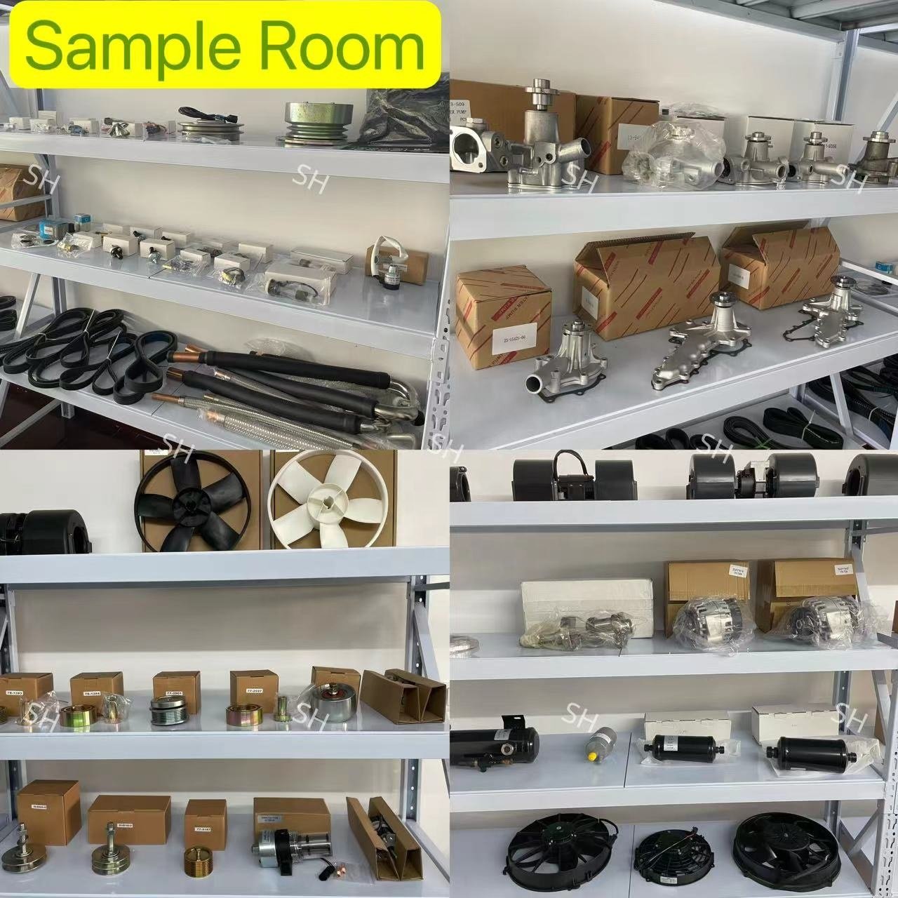 SH REPLACEMENT High Quality AC16F1 Bus Air Conditioner 3 Condenser Fan 4 Evaporator Fan for 7-7.5m Diesel Bus