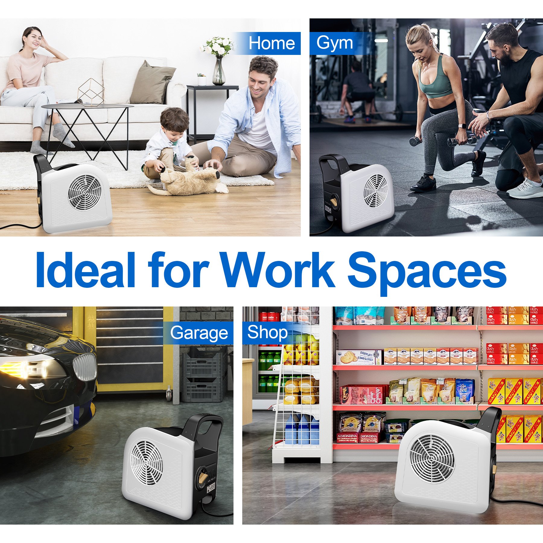air Mover Carpet Dryer Blower Floor Fan High Pressure Bounce House Floor Dryer for Home air Blower Industrial Blower