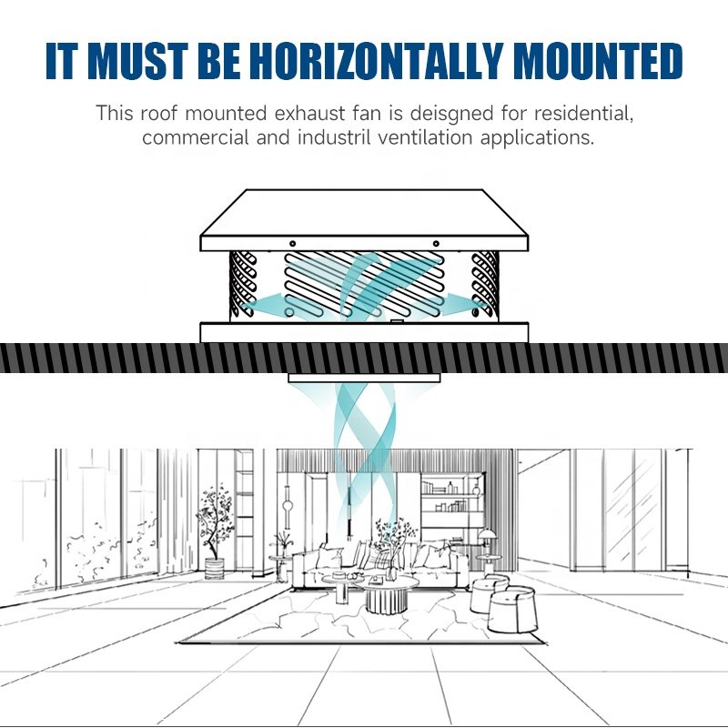 Factory Direct Supply Metal case Top Roof Ventilation Mounting Fan Roof Ventilation Turbine for Exhaust Fan HFEE-150IZR