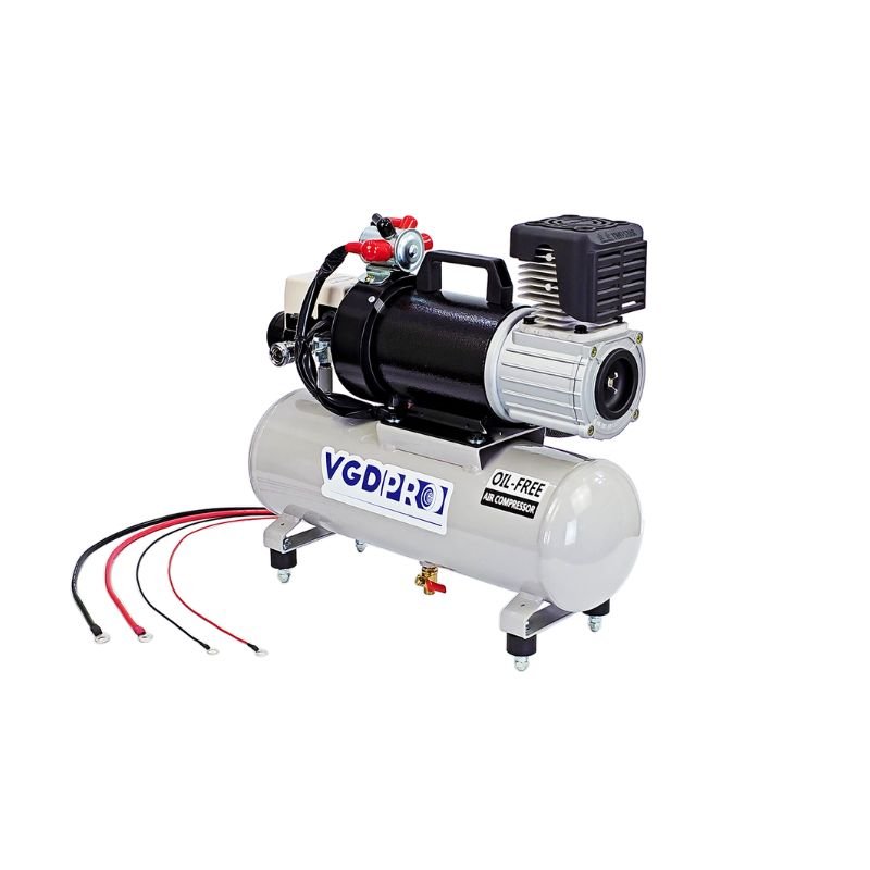 Portable 12V Air Compressor 8L Tank High Efficiency Long Duty Cycle Auto Cut Piston Oil-Free Industrial Weatherproof Compressor
