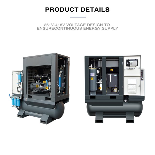 HANDE 4-IN-1 Industrial Machine Screw Air Compressor 22KW 30HP PM VSD Compressor 16Bar 20Bar With Dryer 5 Precision Filter