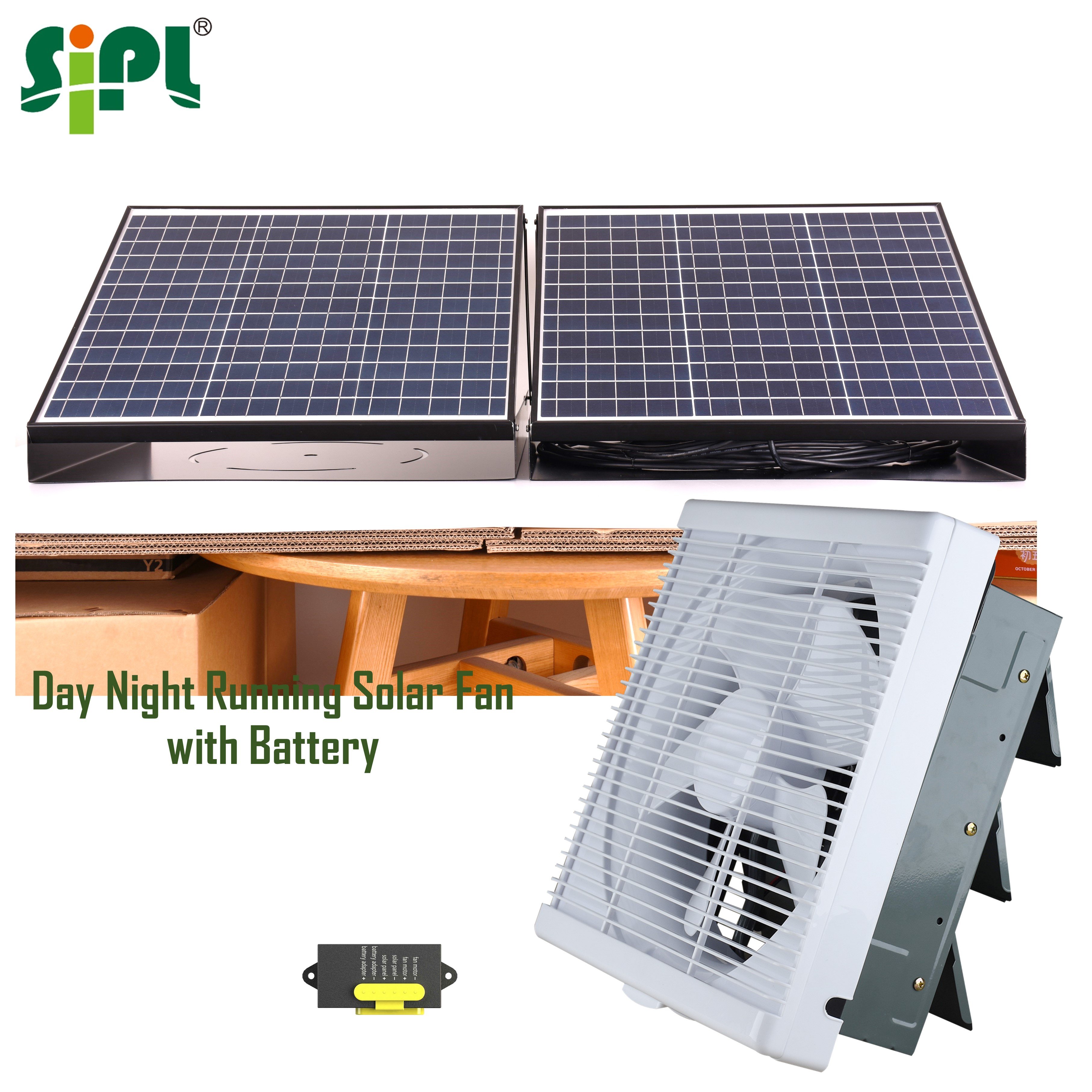 Smart & Energy Saving DC Ventilation Fan Blower Wall Mount Shutter Vent Solar Panel with Battery Power Bathroom Air Exhaust Fan