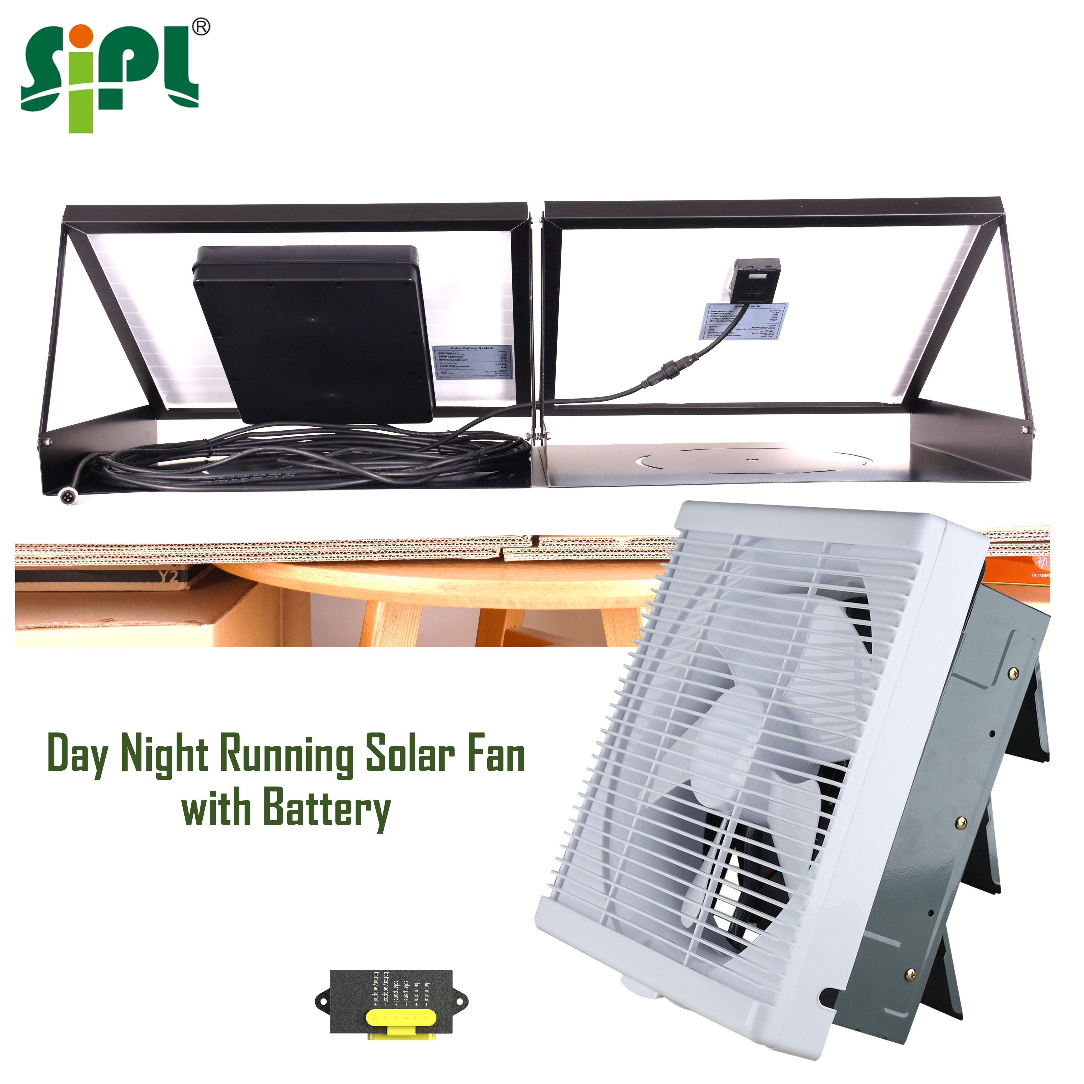 Smart & Energy Saving DC Ventilation Fan Blower Wall Mount Shutter Vent Solar Panel with Battery Power Bathroom Air Exhaust Fan