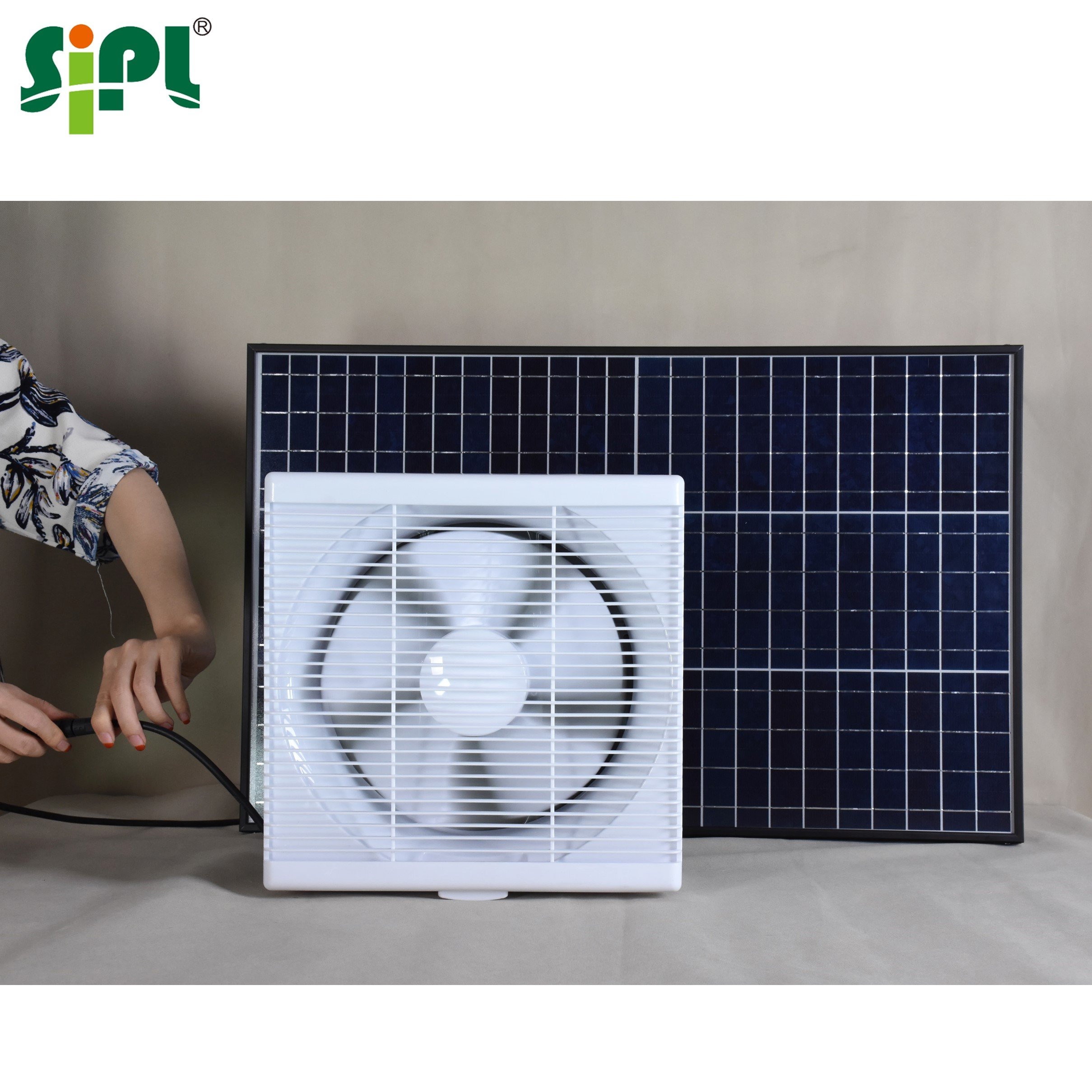 Smart & Energy Saving DC Ventilation Fan Blower Wall Mount Shutter Vent Solar Panel with Battery Power Bathroom Air Exhaust Fan