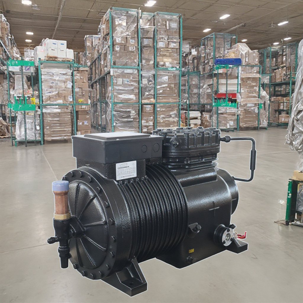 Huarui Industrial Water Chiller Machine Air-Cooled Unit With Semi-Enclosed Piston Engine Two Three Cylinder Condensing Unit