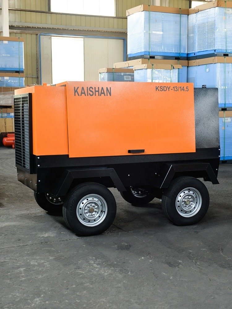 Kaishan Ksdy-13/14 5 14.5 bar 90KW AC Power Mobile Electric Screw air Compressor for Mining Tunnel Site Wind Cannon Engineering
