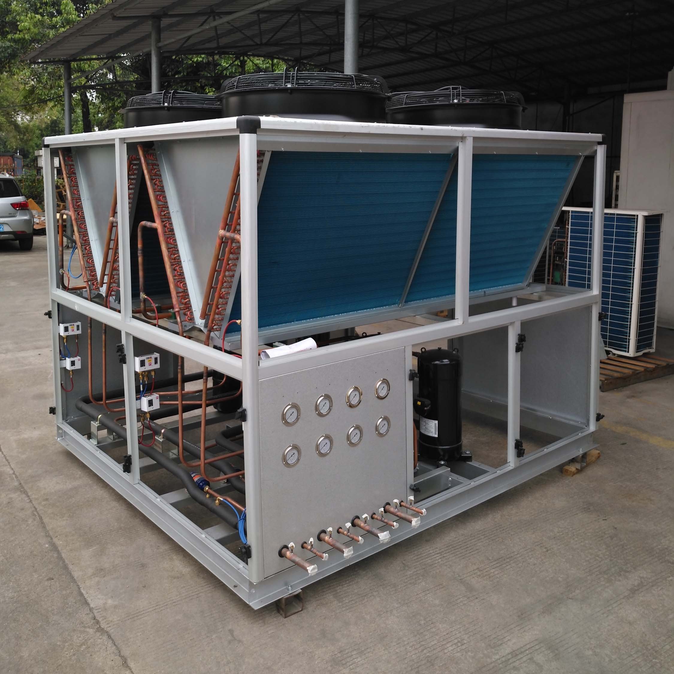 HVAC air Cooled Condenser Vertical Discharge Outdoor Condensing Unit Long Service Life
