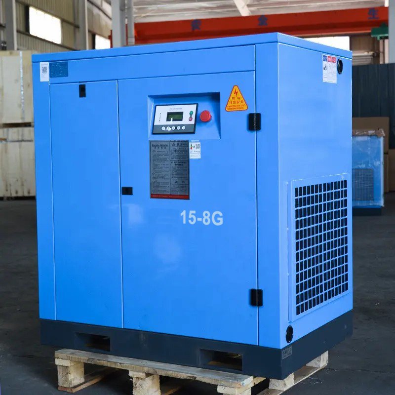Screw Air Compressor 7.5kw 380V 8 bar with 600L tank and Freeze Dryer Workshop Industrial air Compressor