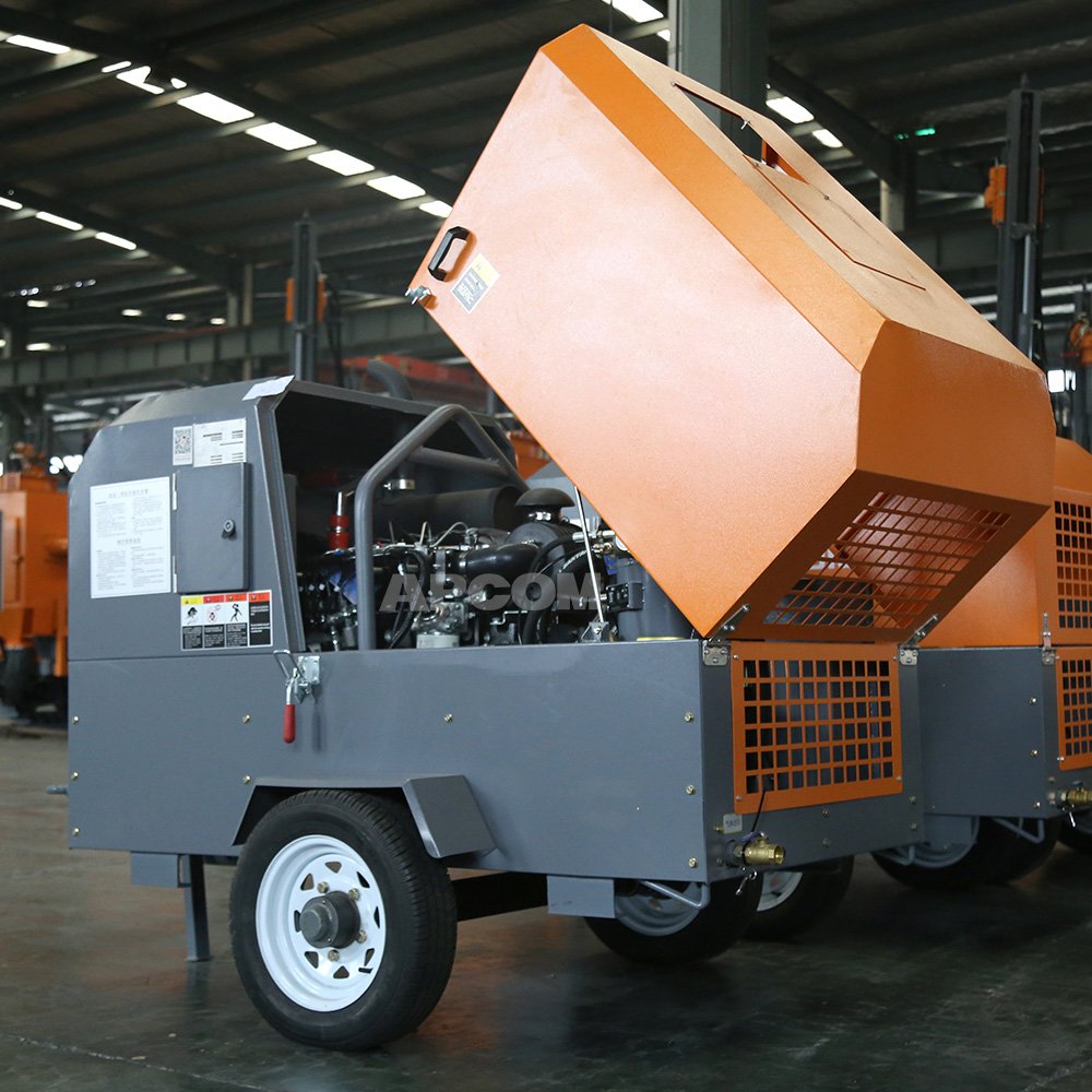 8bar 220cfm Cummins diesel Compressors Mining 116psi air Screw Compresor 60kw APCOM 6m3/min diesel Compressor air Air-compressor