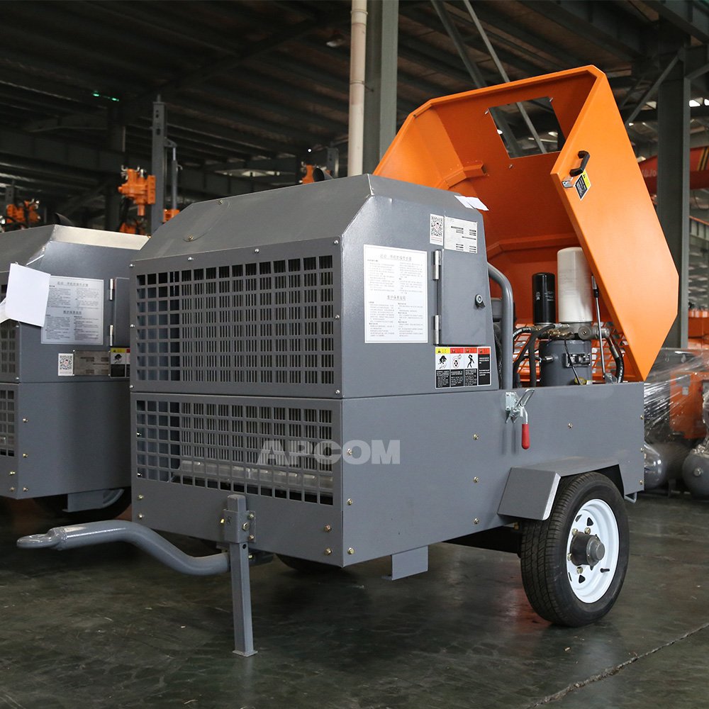 8bar 220cfm Cummins diesel Compressors Mining 116psi air Screw Compresor 60kw APCOM 6m3/min diesel Compressor air Air-compressor