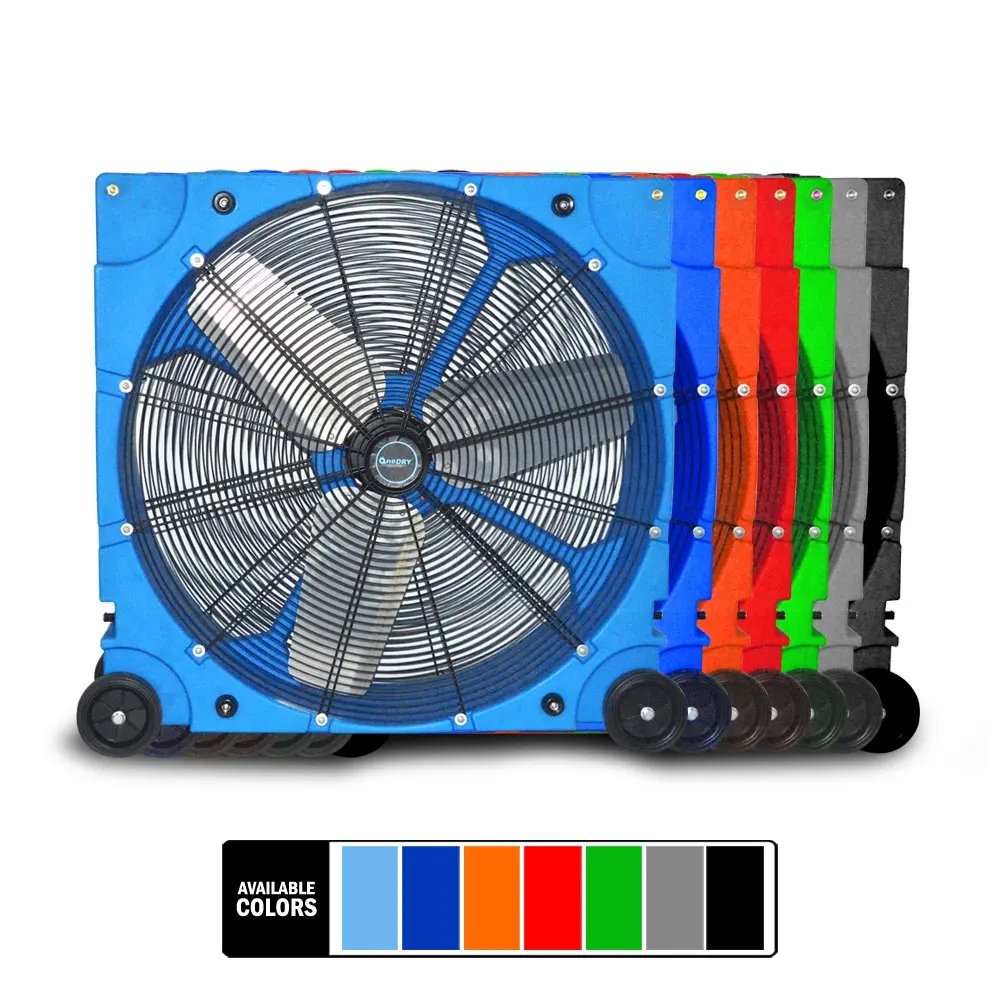 New Model Workshop Industrial 24" 8900 CFM 1/4HP 3 Speed Mobile Industrial Removable Axial Blower Drum Fan with Wheel