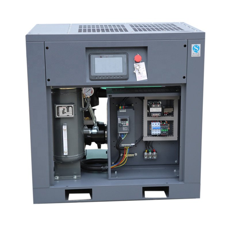 7.5KW Lowest Price Screw Type Air Compressor Air Cooling High Energy Industrial Rotary 10HP Screw Compressor With PM Motor