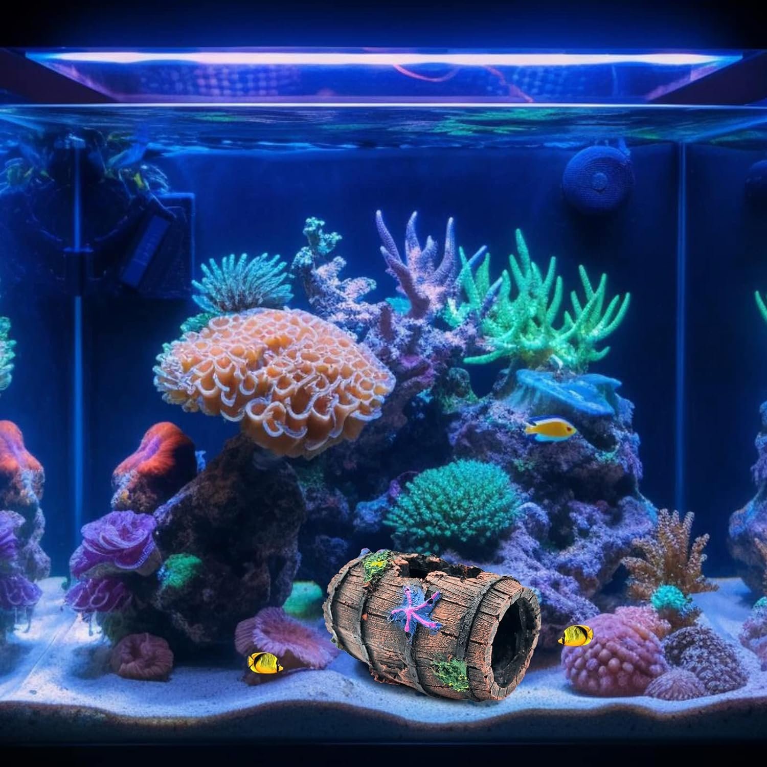 Resin Aquarium Decorations Ornaments Artificial Barrel Cave Landscaping Fish Tanks Accessories Fish Tank Decoration Background