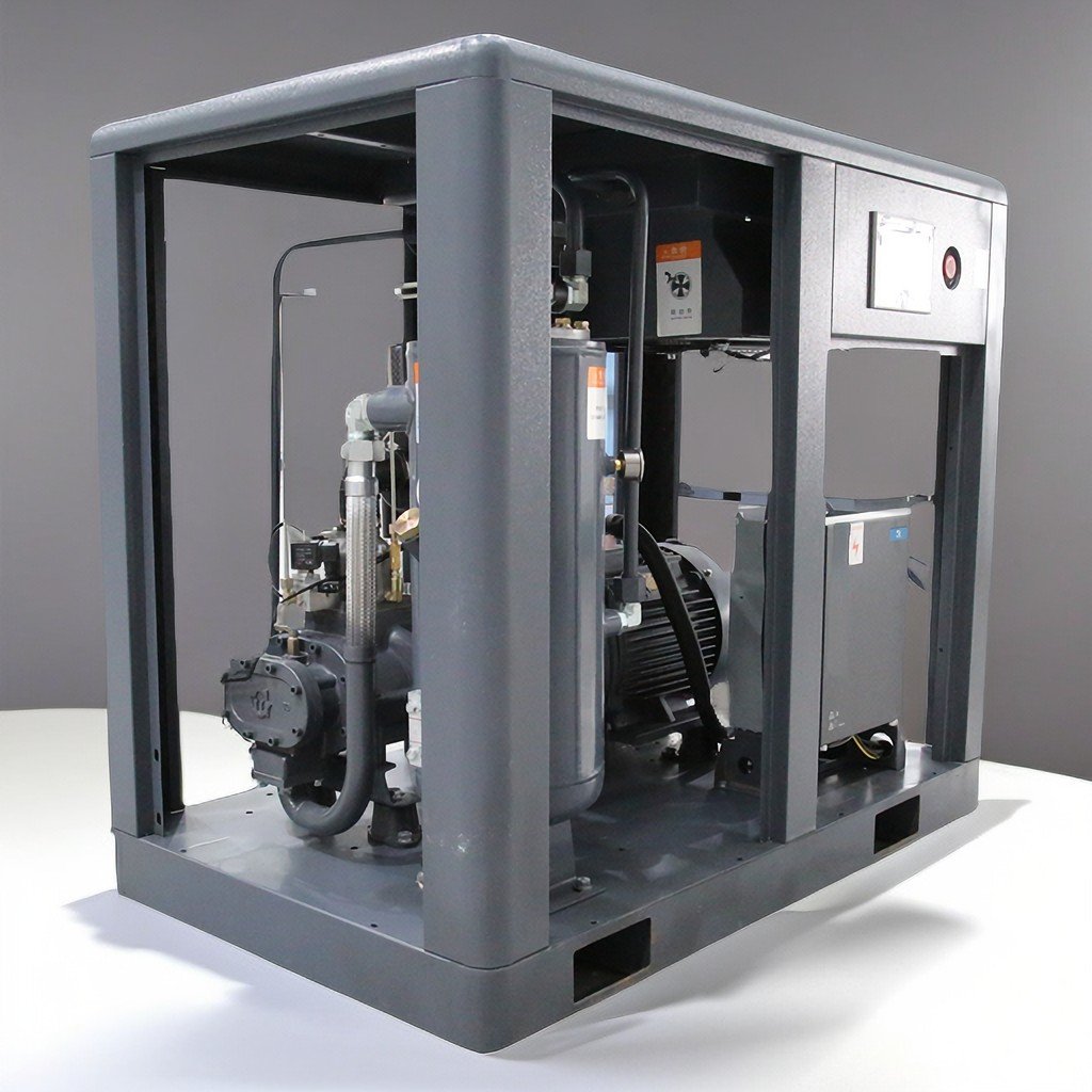 Langair High Efficiency 11KW 15KW 22KW 8 Bar Belt Driven Screw Air Compressor for Food Industry