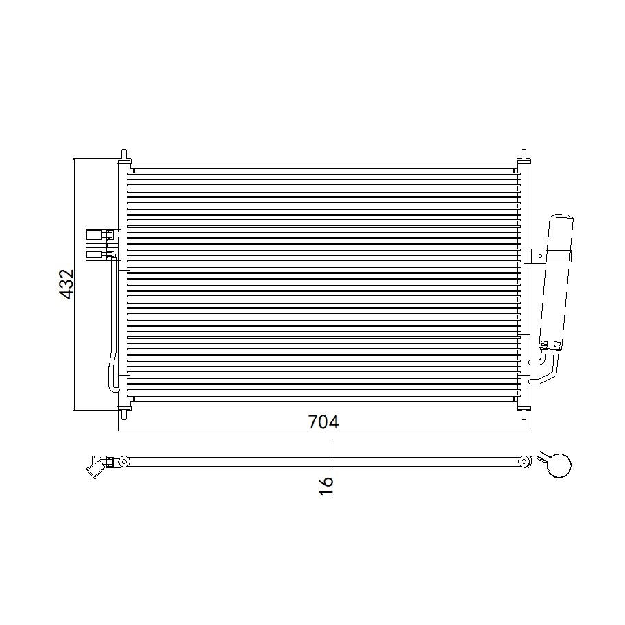 Aftermarket Car Auto Air Conditioning System Auto AC Condenser for CHEVROLET S10 OEM 94770907