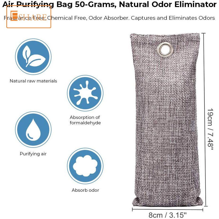 High Quality air Purifier Bag Bamboo Charcoal Shoe Deodorizer Moisture Absorber Bags