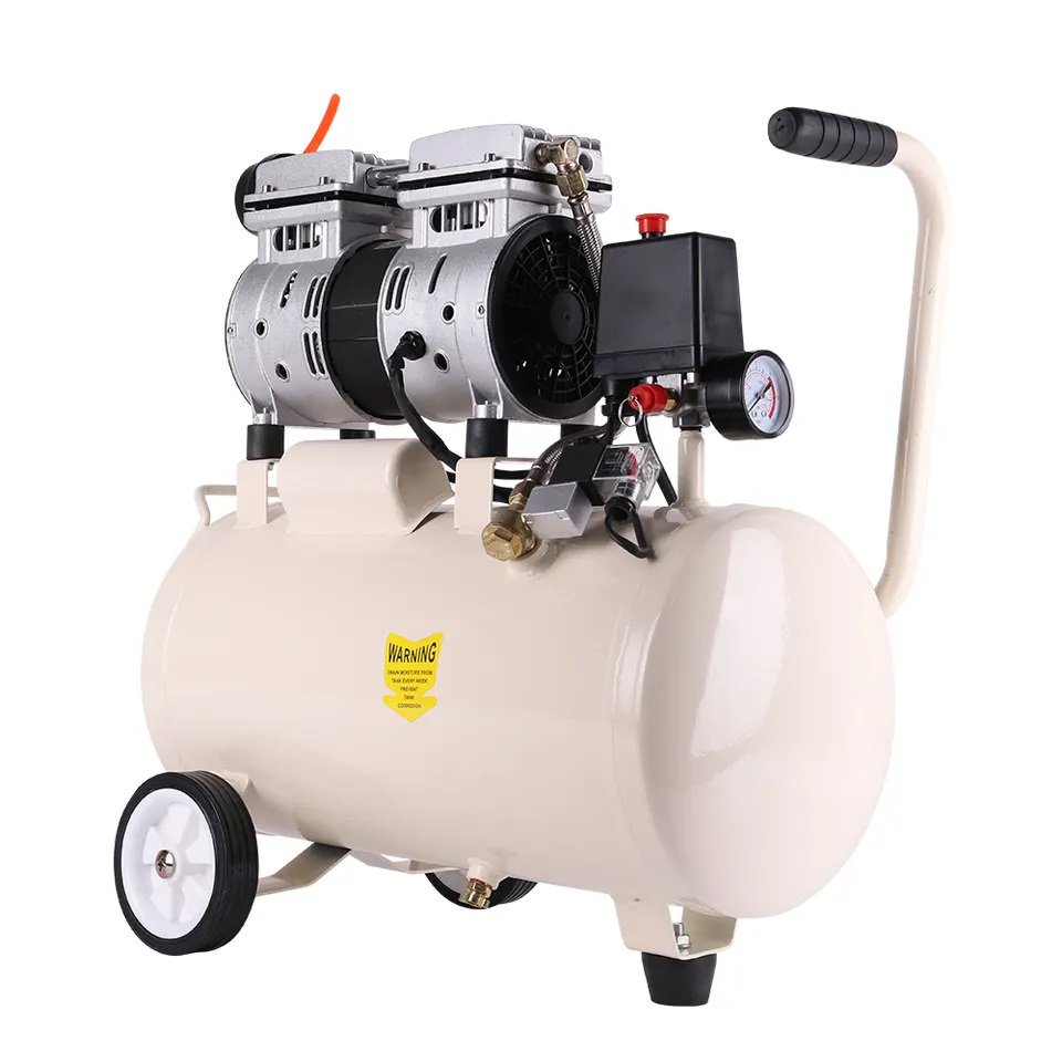 220V 550W 8 Bar Electric Portable Direct Driven Silent Pump Piston Type Oil-Free 50L Air Compressor for Paint Spraying