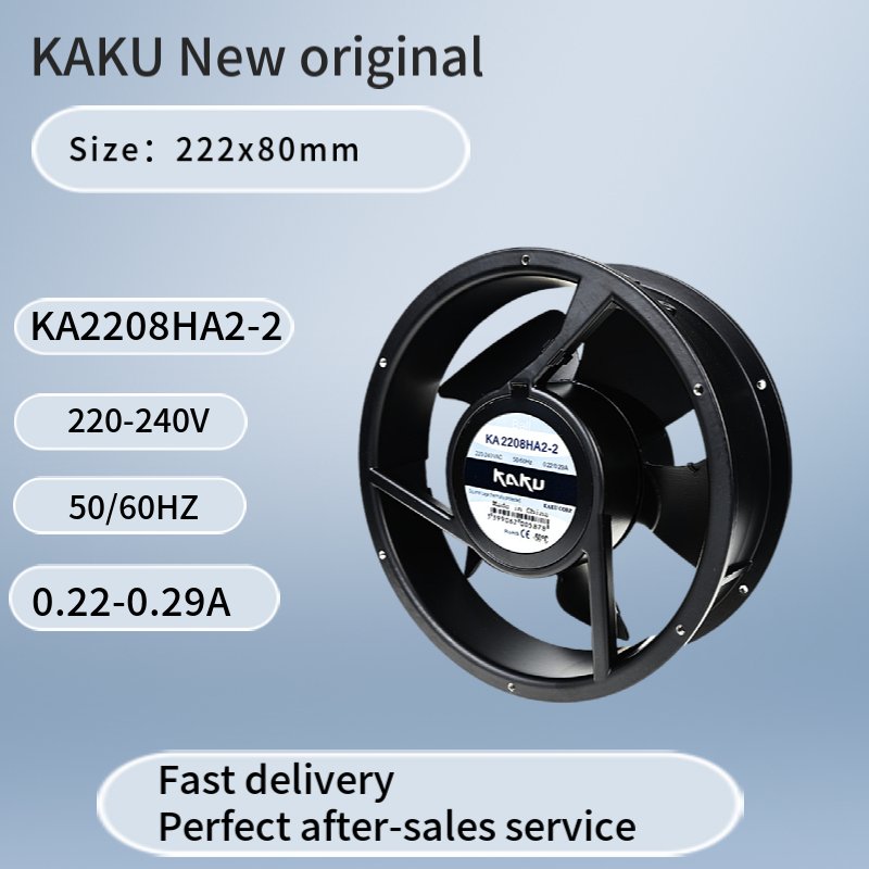 KAKU KA2208HA2 0.22/0.29A Ball Bearing 1700RPM Turbine Roof Industrial Exhaust Fan Ventilation Comoact Ac Cooling Fans