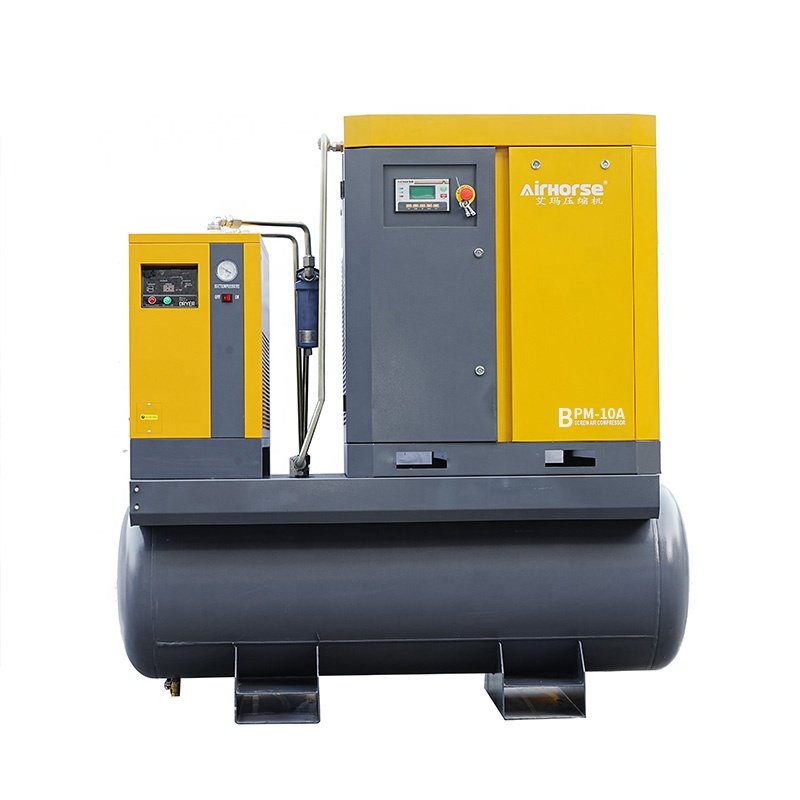 Can Be Deliver Within 7 Days 10hp Air-compressor Pump 7.5kw 8bar 4-in-1 Screw Air Compressor With 300L Tank for Painting Cars