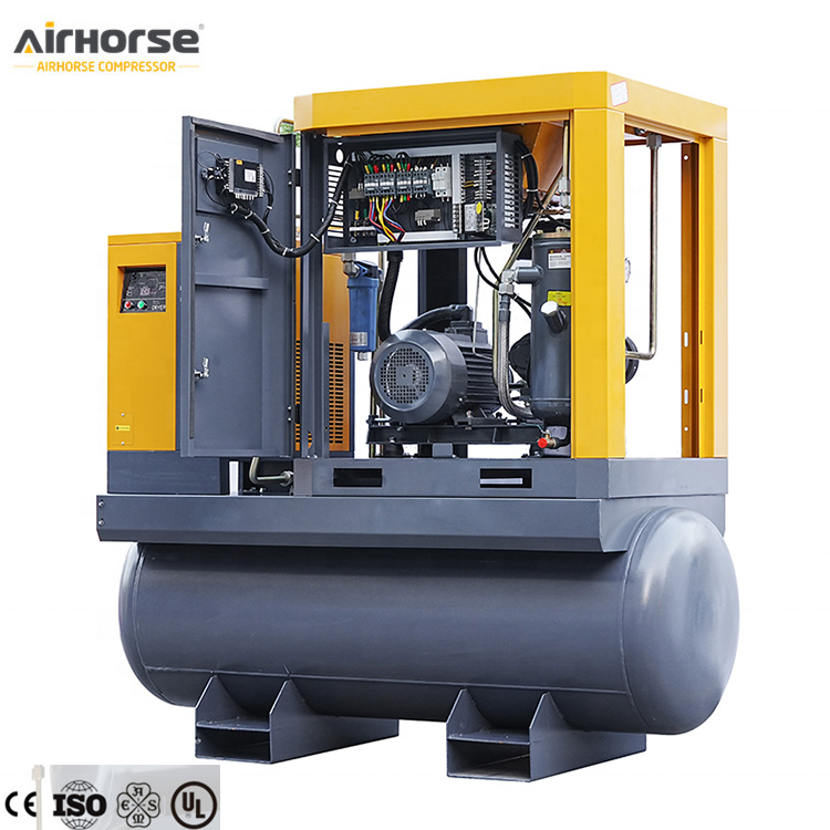 Can Be Deliver Within 7 Days 10hp Air-compressor Pump 7.5kw 8bar 4-in-1 Screw Air Compressor With 300L Tank for Painting Cars