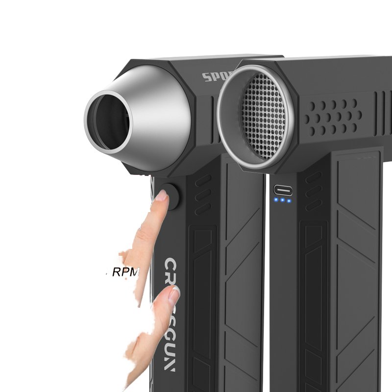 CROSSGUN Mini Compressed Air Duster Portable Hand Held Fan Electric Small Blower Mini Jet Turbo Fan JetFan for Clean