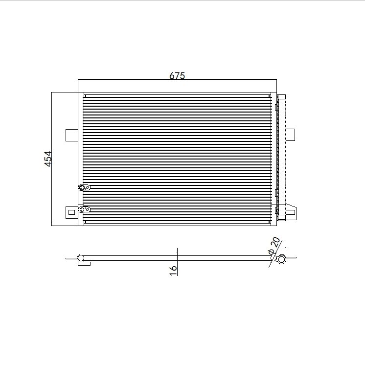 Aftermarket Car Auto Air Conditioning System Auto AC Condenser for VOLKSWAGEN AMAROK OEM 2H0820411A