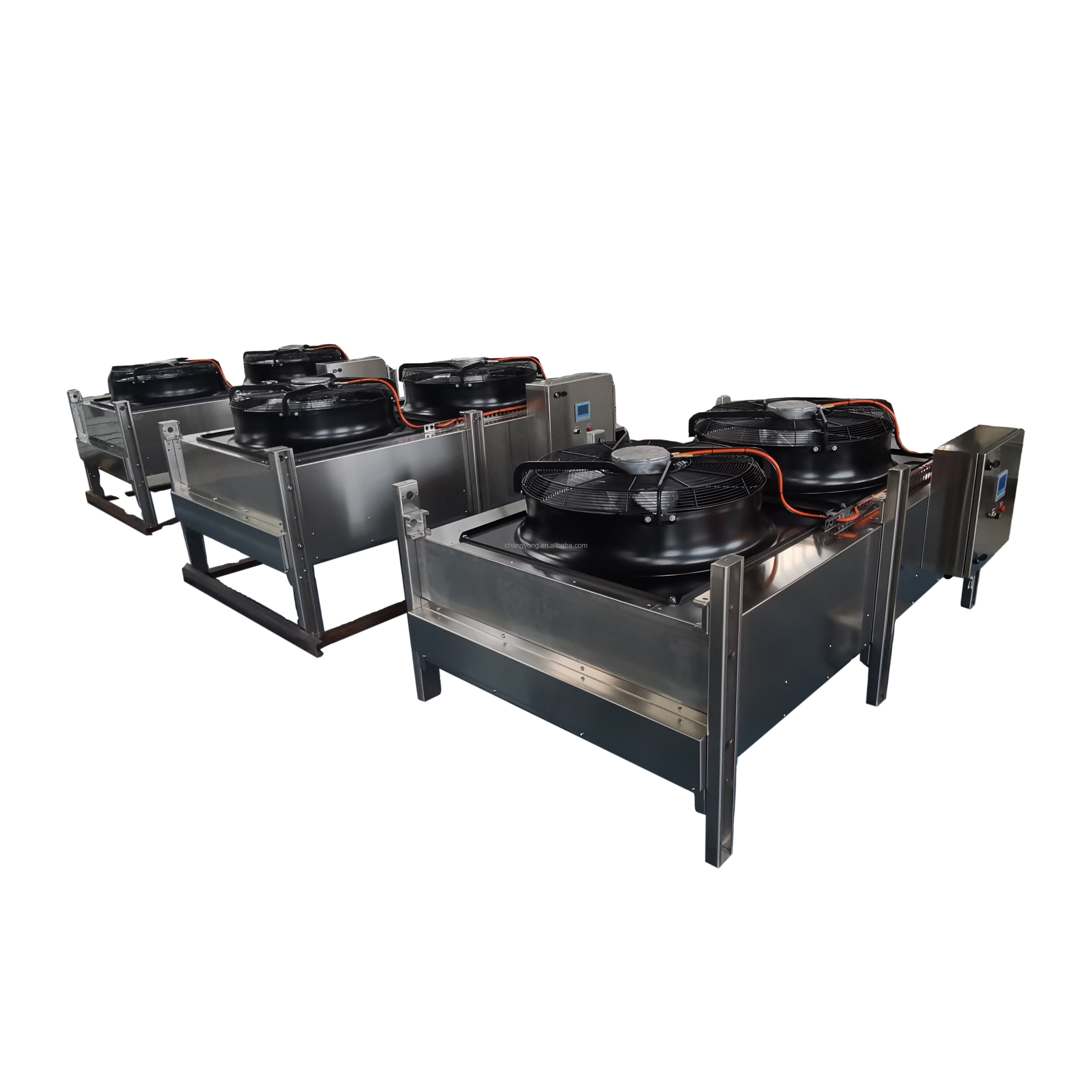 Custom Designed Dry Cooler Condensers Inverter Floor-Standing Evaporative Air Cooler with Cooling Pads New Condition