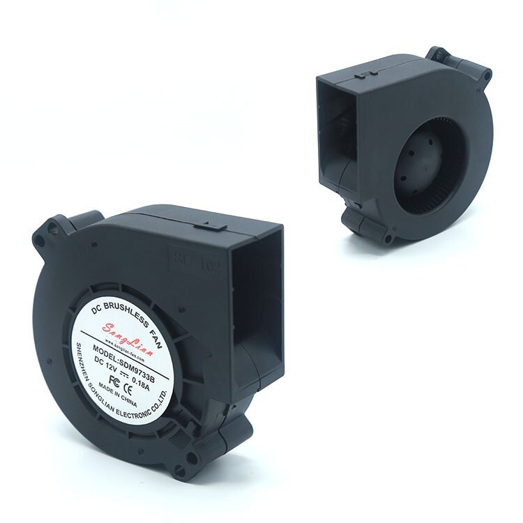 5200rpm 9733 DC Blower 12V 97X97 Low Noise Brushless Centrifugal Blower for Projector 2 Wires