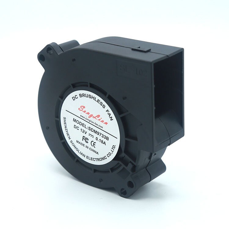 5200rpm 9733 DC Blower 12V 97X97 Low Noise Brushless Centrifugal Blower for Projector 2 Wires