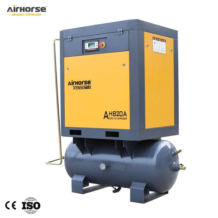 AirHorse Silent 10 HP 15 HP 20 HP Screw Air Compressor With 2-in-1 500L 300L Rotary Screw Air Type Compressor