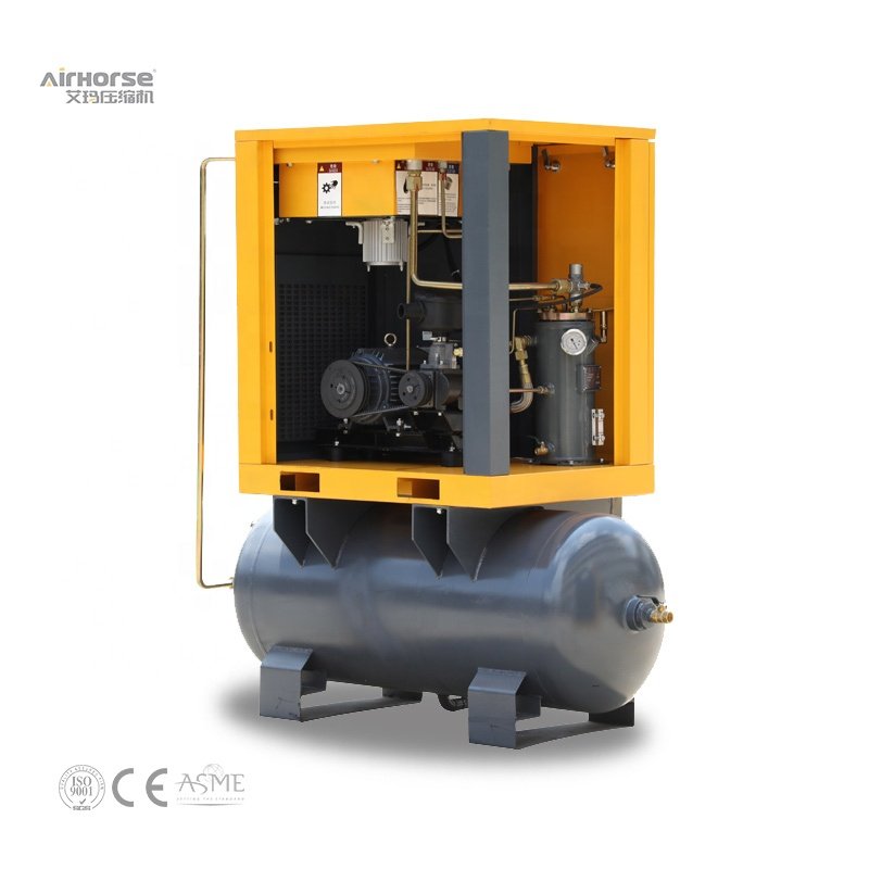 AirHorse Silent 10 HP 15 HP 20 HP Screw Air Compressor With 2-in-1 500L 300L Rotary Screw Air Type Compressor