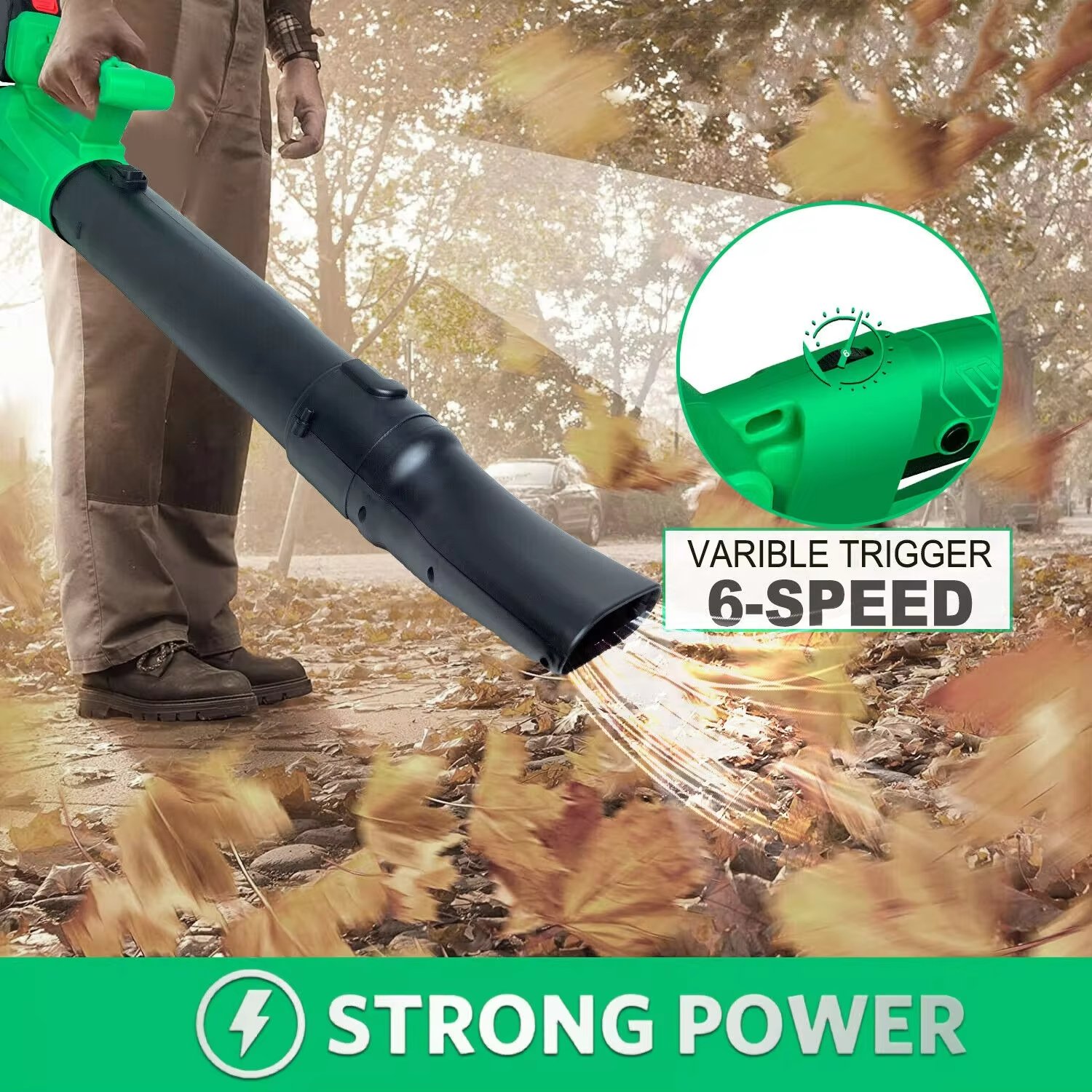20V High Power Cordless Leaf Blower, 6 Level Speed Adjustment,US Local Warehouse