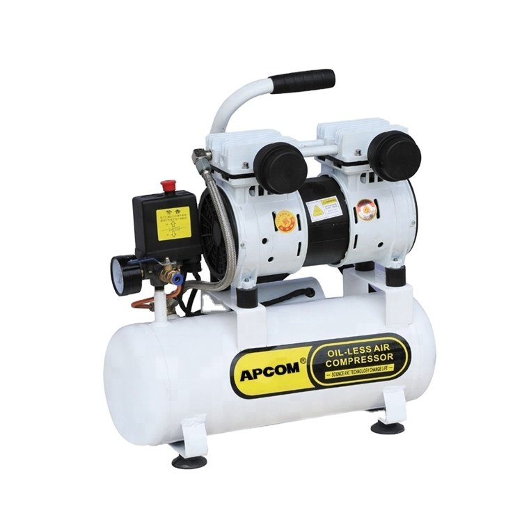Low Noise Oli Free 24L tank 8bar 1.6CFM 50L /min Silent Dental 600W air Compressor