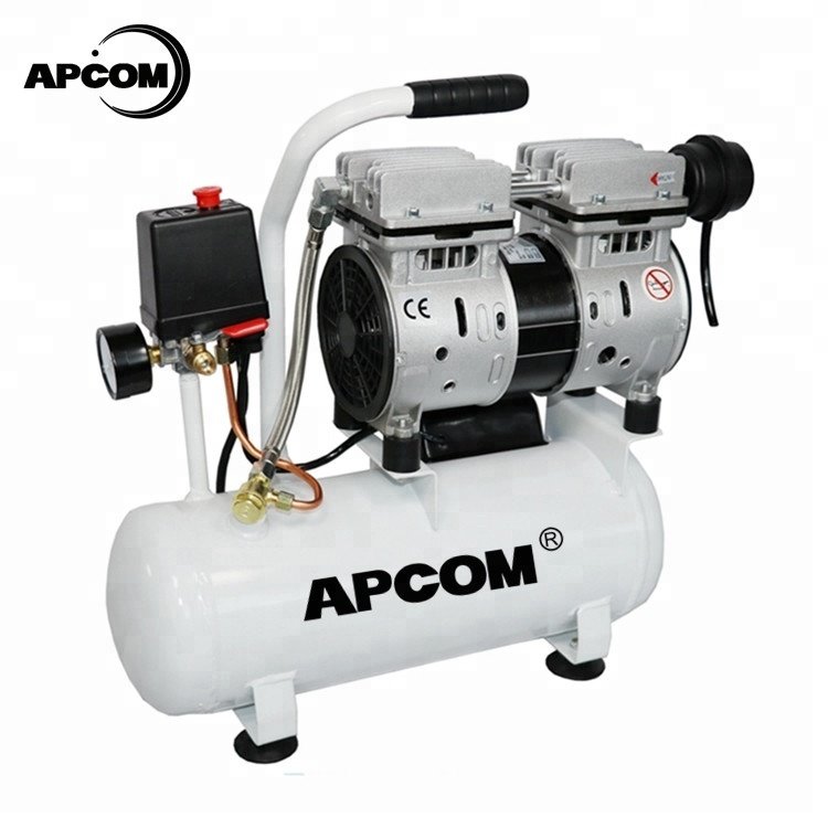 Low Noise Oli Free 24L tank 8bar 1.6CFM 50L /min Silent Dental 600W air Compressor