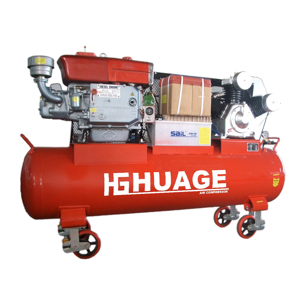 Industrial 35CFM 250 psi 15HP diesel Engine air Compressor