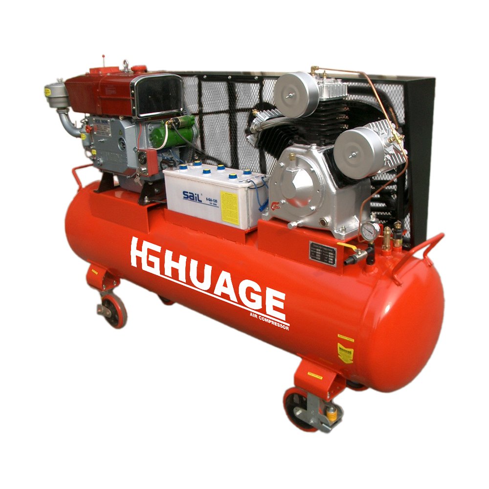 Industrial 35CFM 250 psi 15HP diesel Engine air Compressor